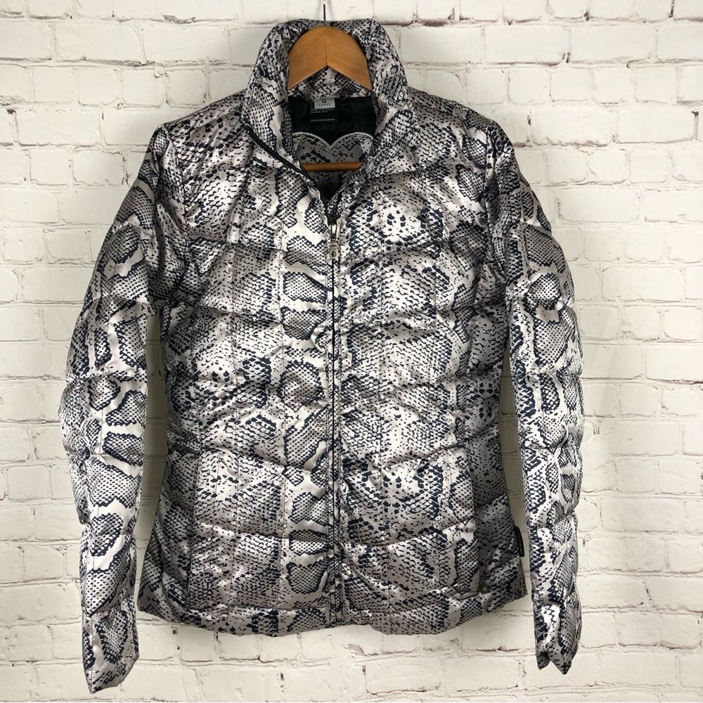 Obermeyer Silver Puffer Coat Women's Sz Small